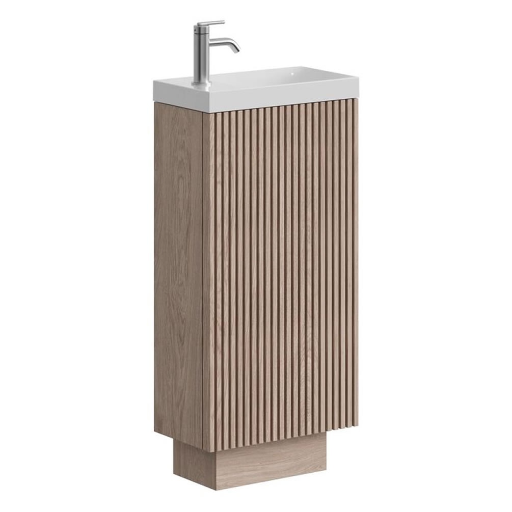 Crosswater Limit Modern Oak 400mm Floorstanding Vanity Unit & Basin